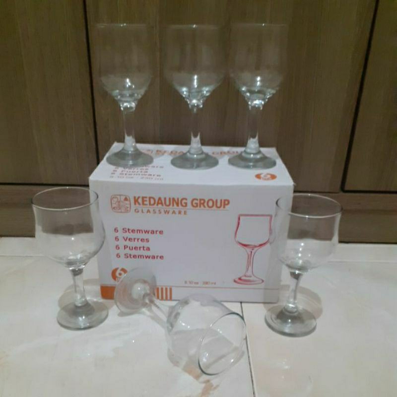 gelas kaki kaca kedaung