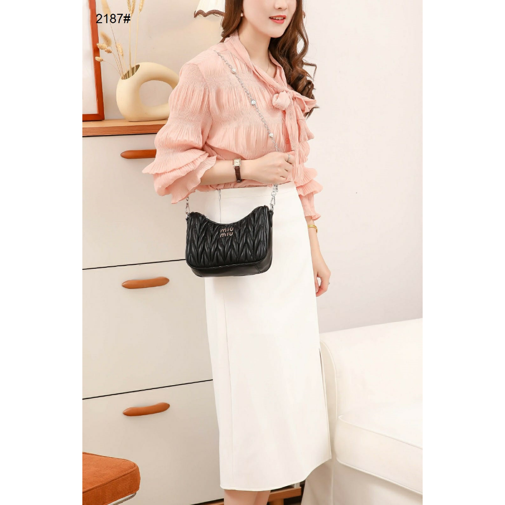 MM nappa Leather Shoulder Bag 2187