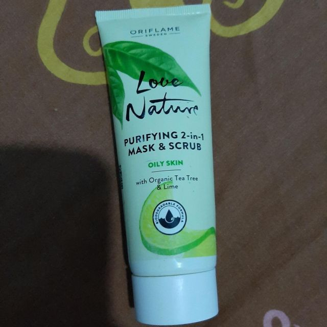 Love Nature 2in1 Mask &amp; Scrub with Tea Tree &amp; Lime