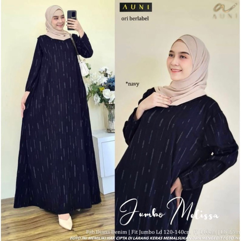 Meira Jumbo Maxy - Gamis Diana Denim Jumbo LD120+ / Misel jumbo / Jumbo Melissa / 025-7359