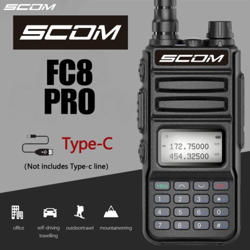 HT SCOM FC8 PRO HT DUAL BAND JAMAN NOW SUPPORT USB C CHARGING
