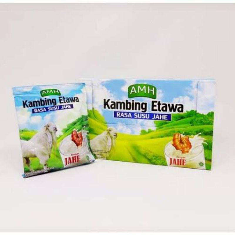 

Susu Bubuk Etawa Kambing AMH Jahe [Per box isi 10 Sachet] Original