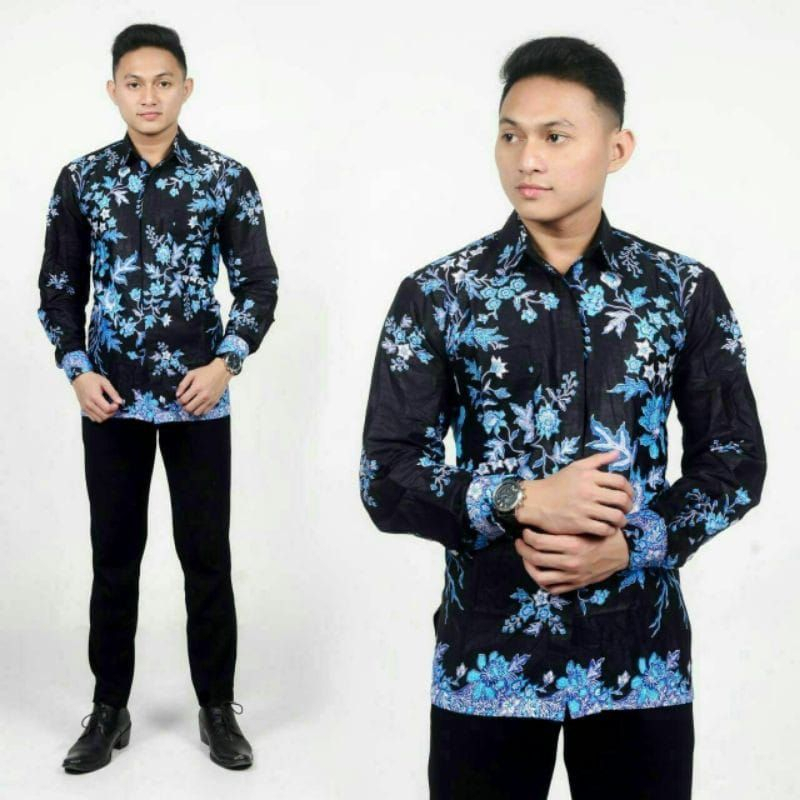 Baju Batik Pria  lengan panjang jumbo Gus Azmi Syubbanul Muslimin Batik Katun Halus Hadroh