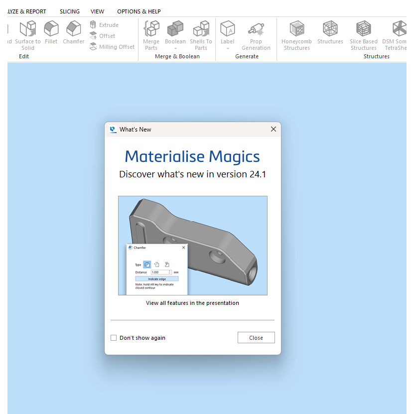 Materialise Magics 24 versi 2022 Software Data and Build Preparation teknik pencetakan 3D