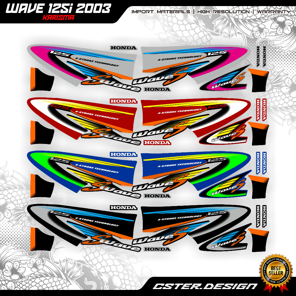 STRIPING HONDA KARISMA 125 / STRIPING wave 125S 2002