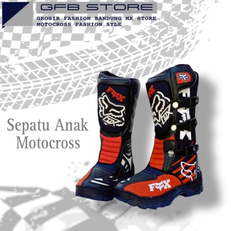Sepatu motocross Anak Boots cross Traill Anak Adventure