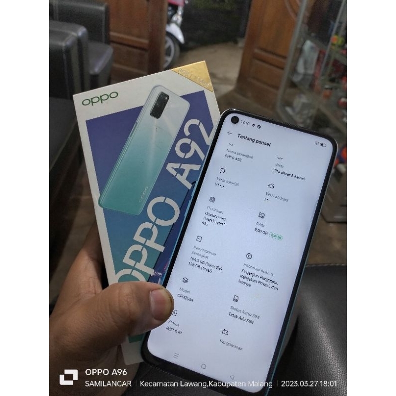 Oppo a92 RAM8+5/rom128