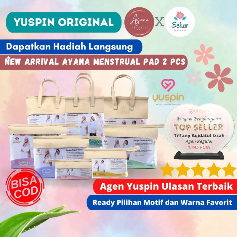 YUSPIN PEMBALUT KAIN REGULER &amp; KOMPLIT (DAY,NIGHT,SUPER NIGHT,TEEN,PANTYLINER - BRONZE,SILVER,GOLD)