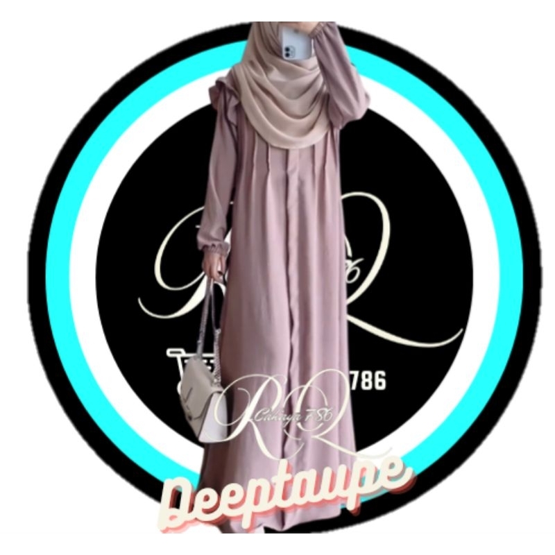 model gamis terbaru remaja perempuan S M L XL Busui Crinkle airflow simple elegan maxi Muslim