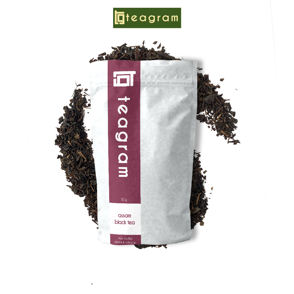 

TEAGRAM Teh Hitam Single Origin ASSAM TEA Kemasan 50gr Teh Import Asli Olahan Kebun Teh Assam India