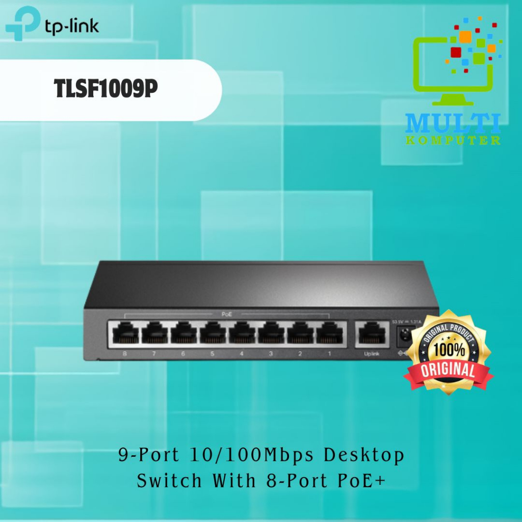 Switch with 8-Port PoE+ TP-LINK TL-SF1009P 9-Port 10/100Mbps Desktop