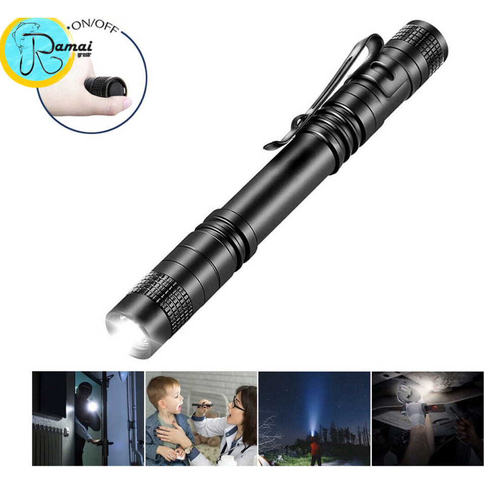 Senter mini pen super terang led penlight senter kecil portable tahan air