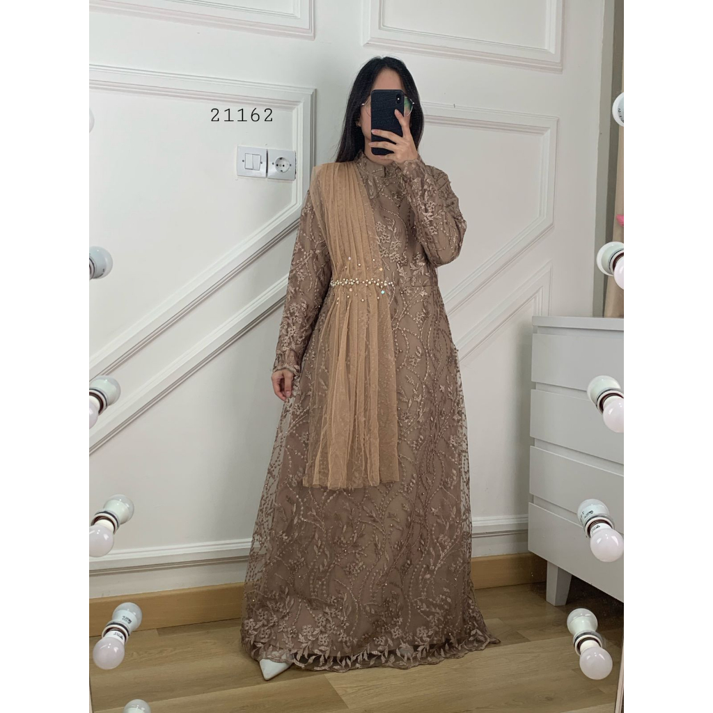Long Maxi Dress I Dress Borkat I Dress Brokat Wanita I Dress Brokat Import