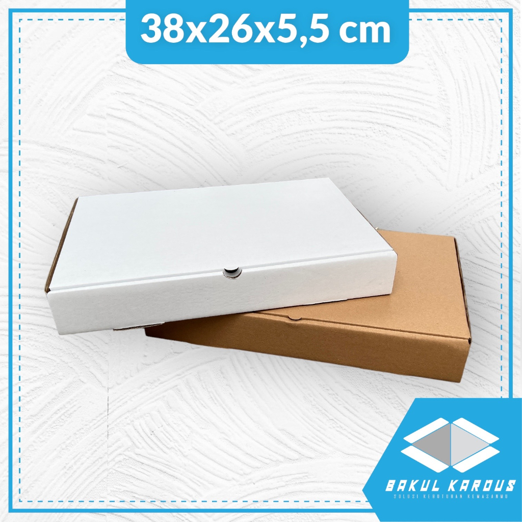 

kardus 38x26x5,5 cm parsel | hampers | box | karton | kardus polos | kardus jadi | online shop | souvenir | custom