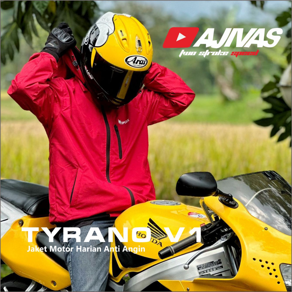 AJIVAS X REDFOX - TYRANO | JAKET MOTOR HARIAN WINDBREAKER