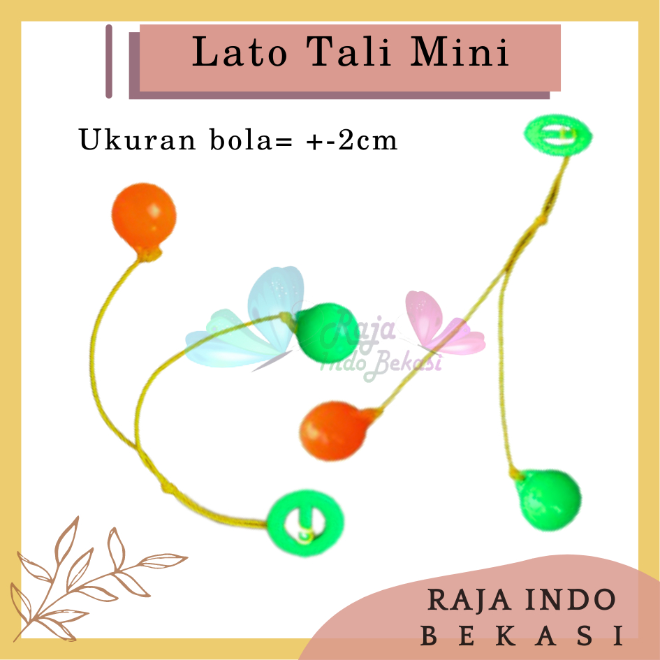 Lato Lato Tali Mini Kecil 2cm Latto Latto Gagang Tek Tek Mainan Bola Plastik Jaman Dulu