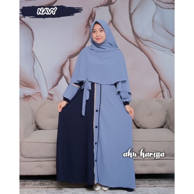 Aprilia GAMIS SET KHIMAR crincle airflow ORI AKU KARISSA/ SET KARAN SYARI AKU KARISSA/GAMIS cringcle