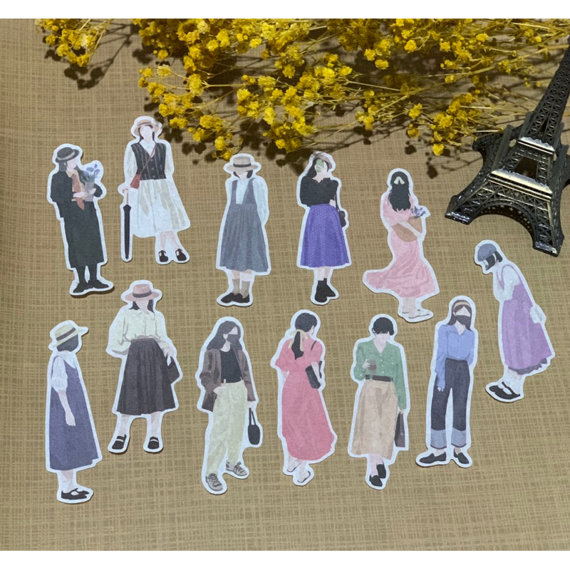 

autumn girl washi stickers