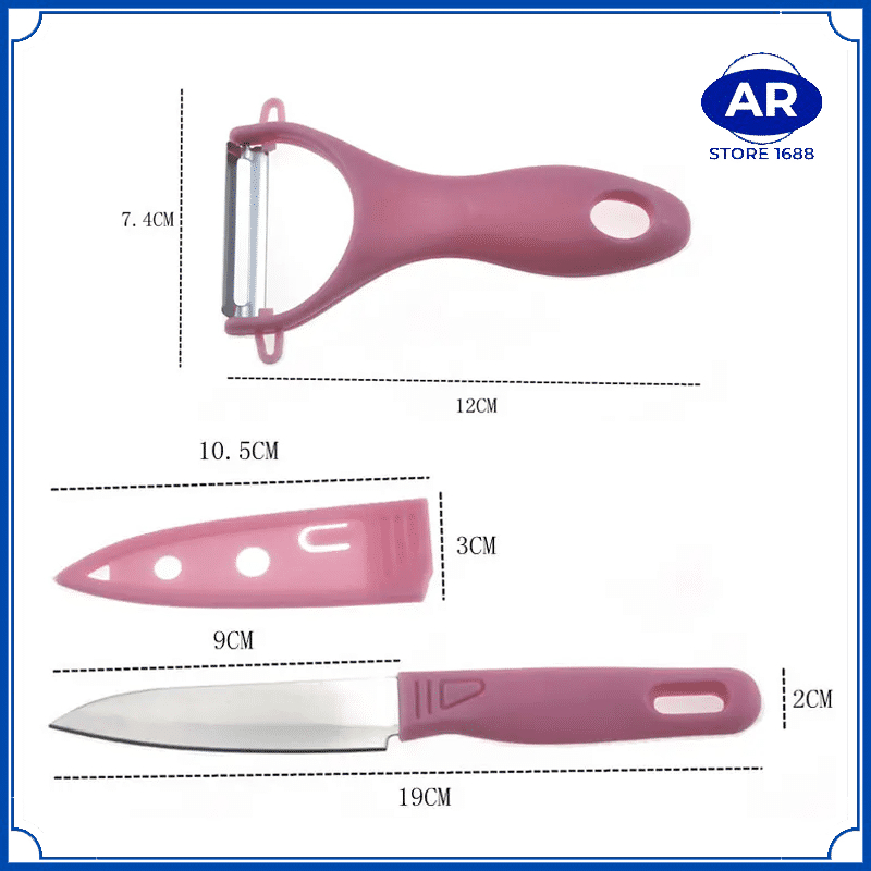 AR PISAU SET 4IN1 TALENAN GUNTING PENGUPAS KULIT / PISAU SET TAJAM STAINLESS / TALENAN SET KNIFE