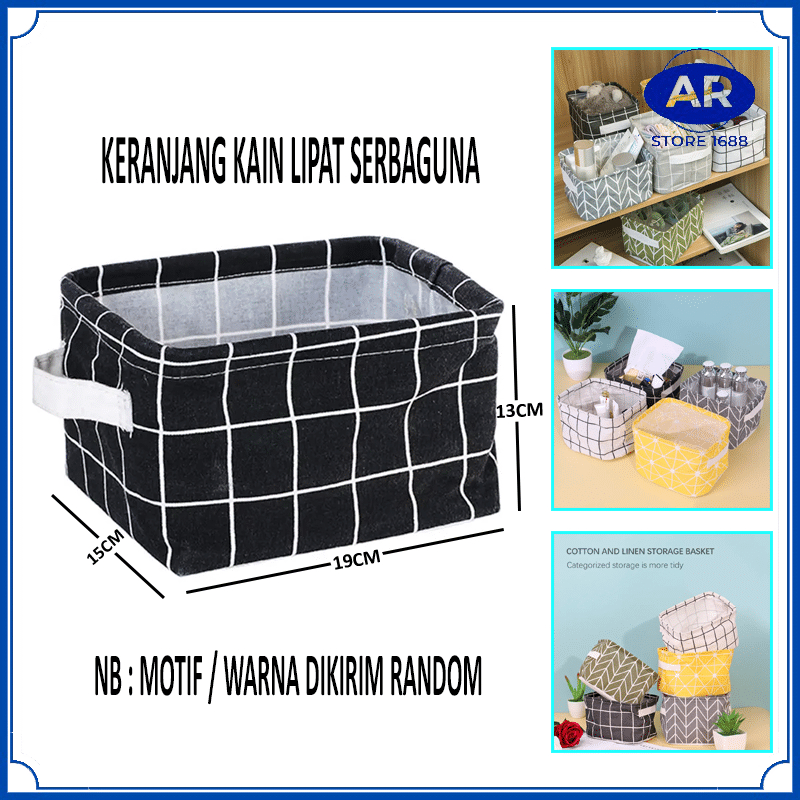 AR KERANJANG KAIN LIPAT SERBAGUNA BENTUK SEGI EMPAT / TEMPAT LIPAT PENYIMPANAN