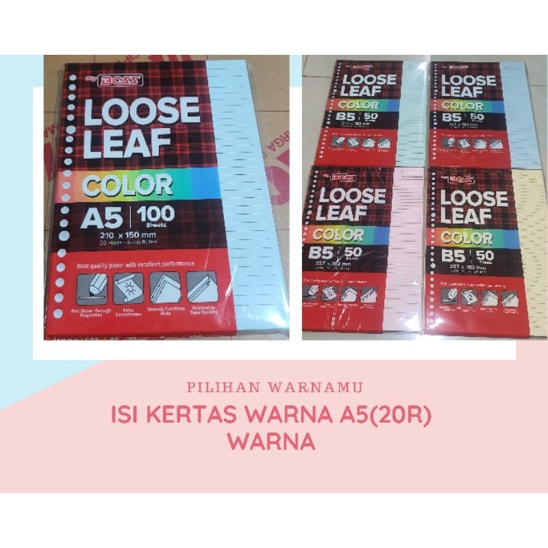 

Loose Leaf Isi kertas binder A5/B5 50 lbr dan 100 lbr
