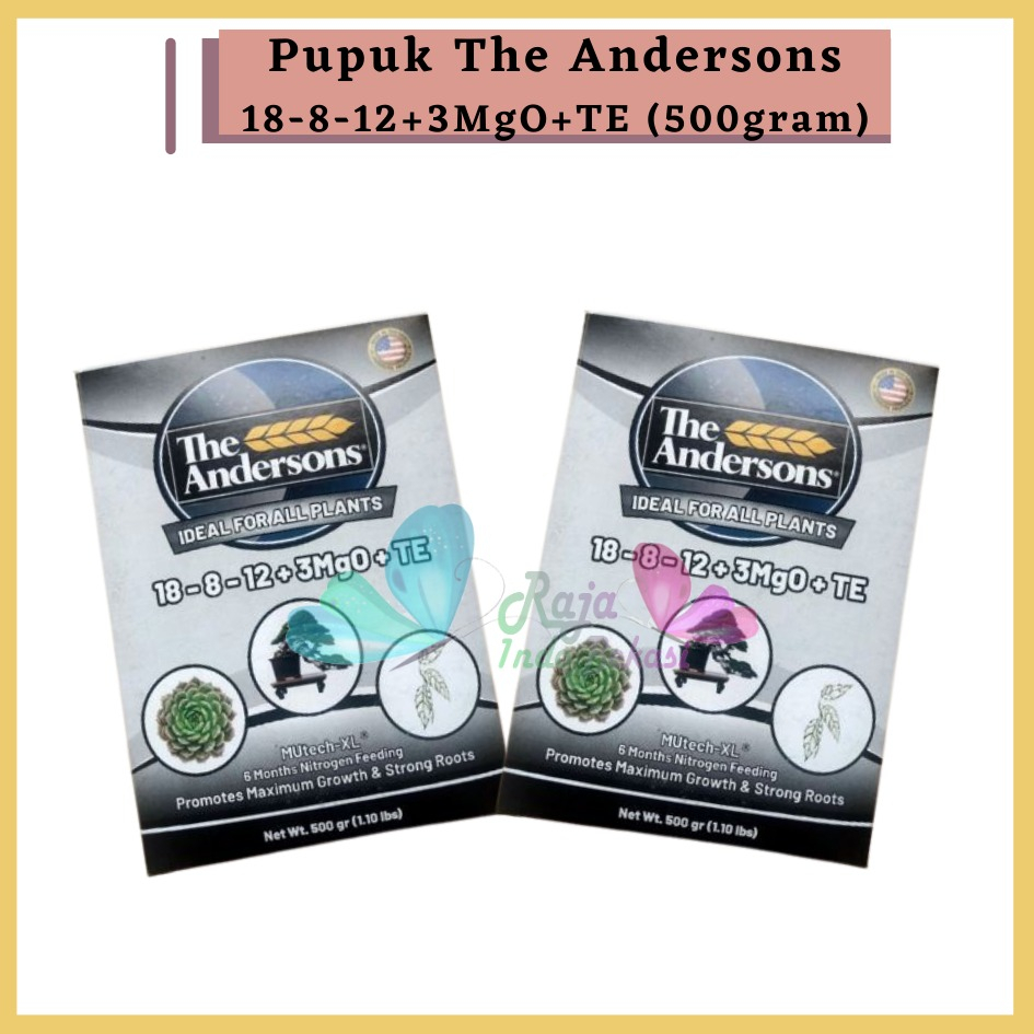 The Andersons Pupuk Slow Release 18-8-12+3MgO+TE untuk Pertumbuhan Tanaman Kemasan Pabrik 500gram