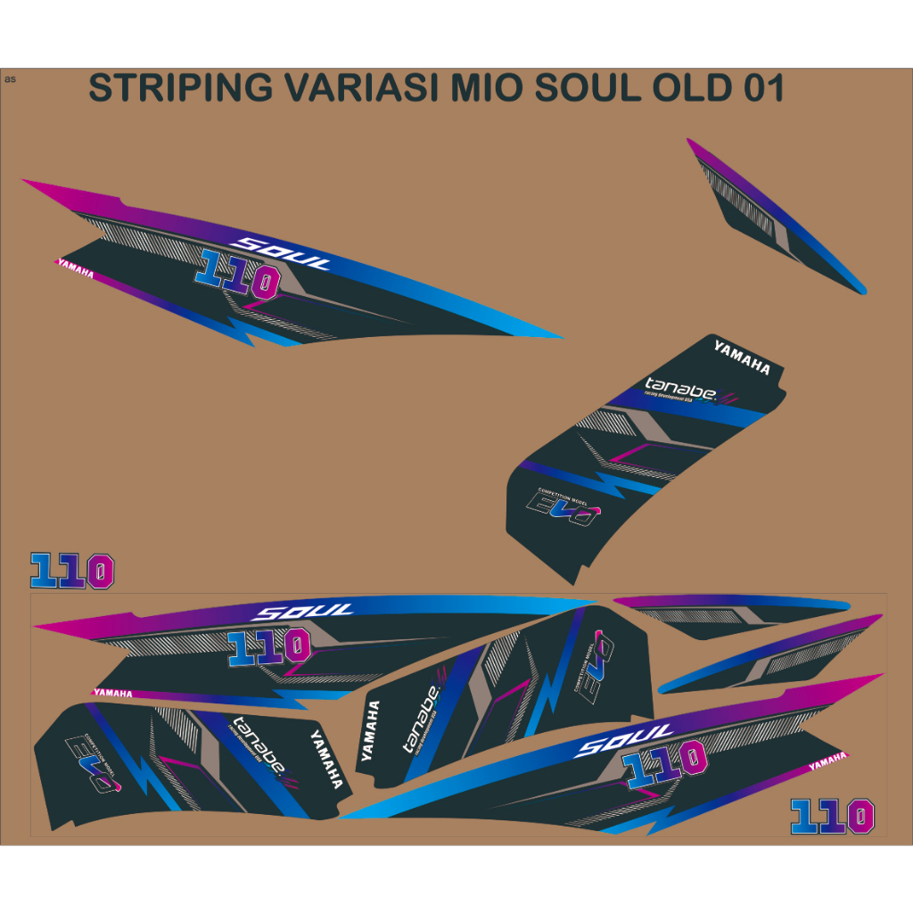 Sticker Striping Variasi Mio Soul - Striping Mio Soul