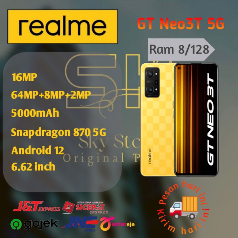 Realme GT Neo3T 5G Ram 8/128GB Garansi Resmi 100% Original