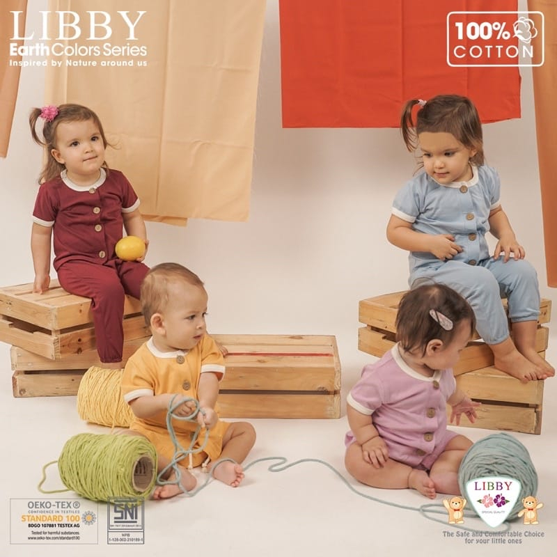 LIBBY EARTH ROCCO SET PENDEK / ROCCO SET PANJANG Setelan Baju Pendek Kancing Depan + Celana Pendek