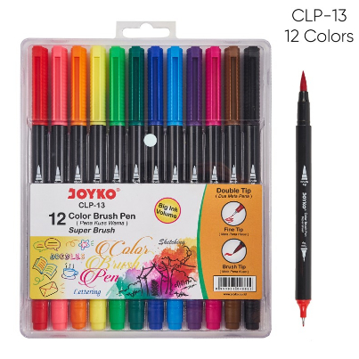 

JOYKO BRUSH PEN 2in1 12 WARNA CLP-13 PULPEN + BRUSH PEN