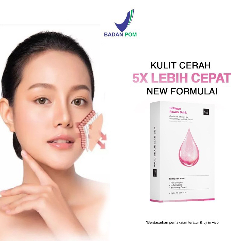 Bisa COD - Beaudelab - NEWLAB+ Minuman Kolagen Pemutih Badan Cepat | Beaudelab Premium Collagen Drink | Colagen Beauty Drink