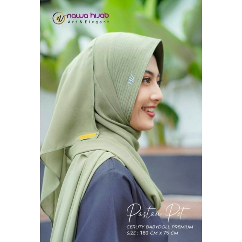 Nawa Hijab Pashmina Instan Ceruty Babydoll Premium Pet Antem