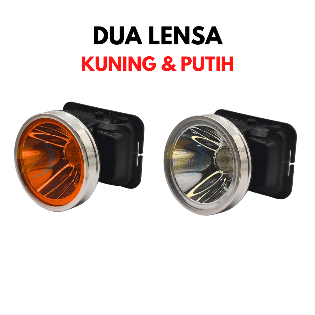 SENTER KEPALA 50W MATSUGI MG-656L | DUA LENSA | TAHAN AIR | FREE LAMPU DC
