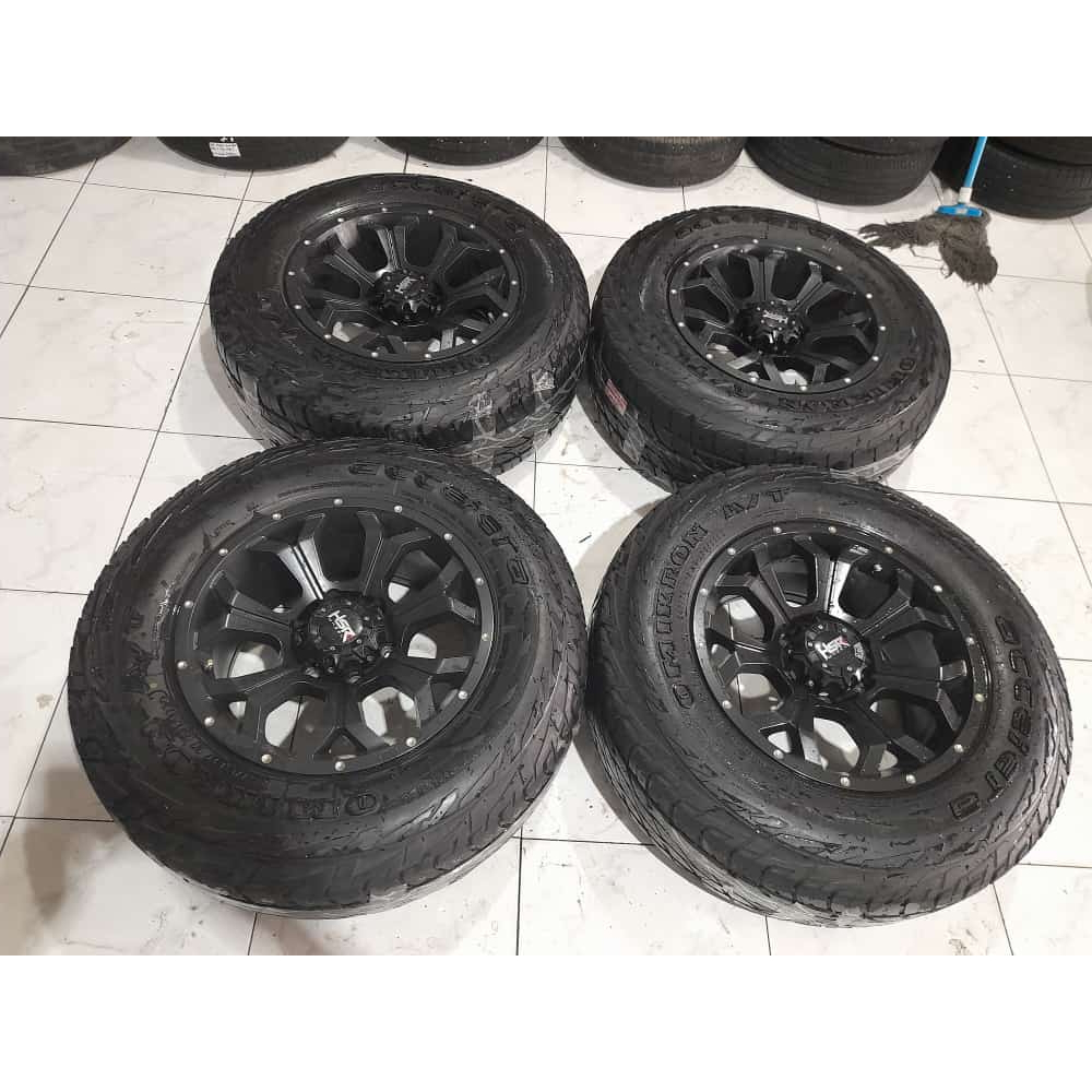 Velg Mobil Bekas R17 Hsr Wheel Palis Ring 17 & Ban 285 70 R17 AT, Buat Pajero Fortuner Hilus Ranger