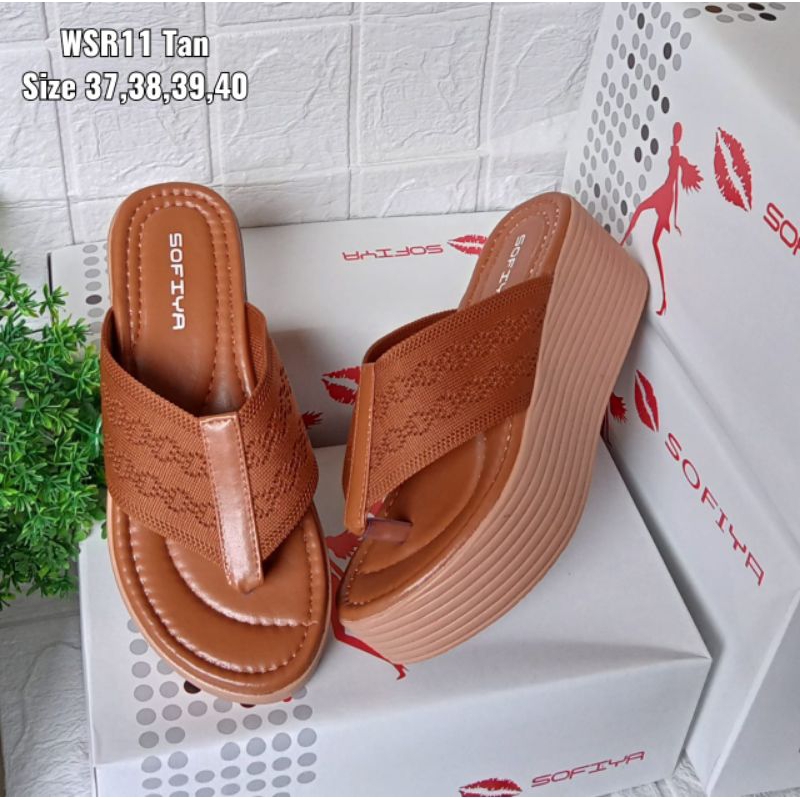 *Sandal Wedges Jepit Rajut Sofiya*