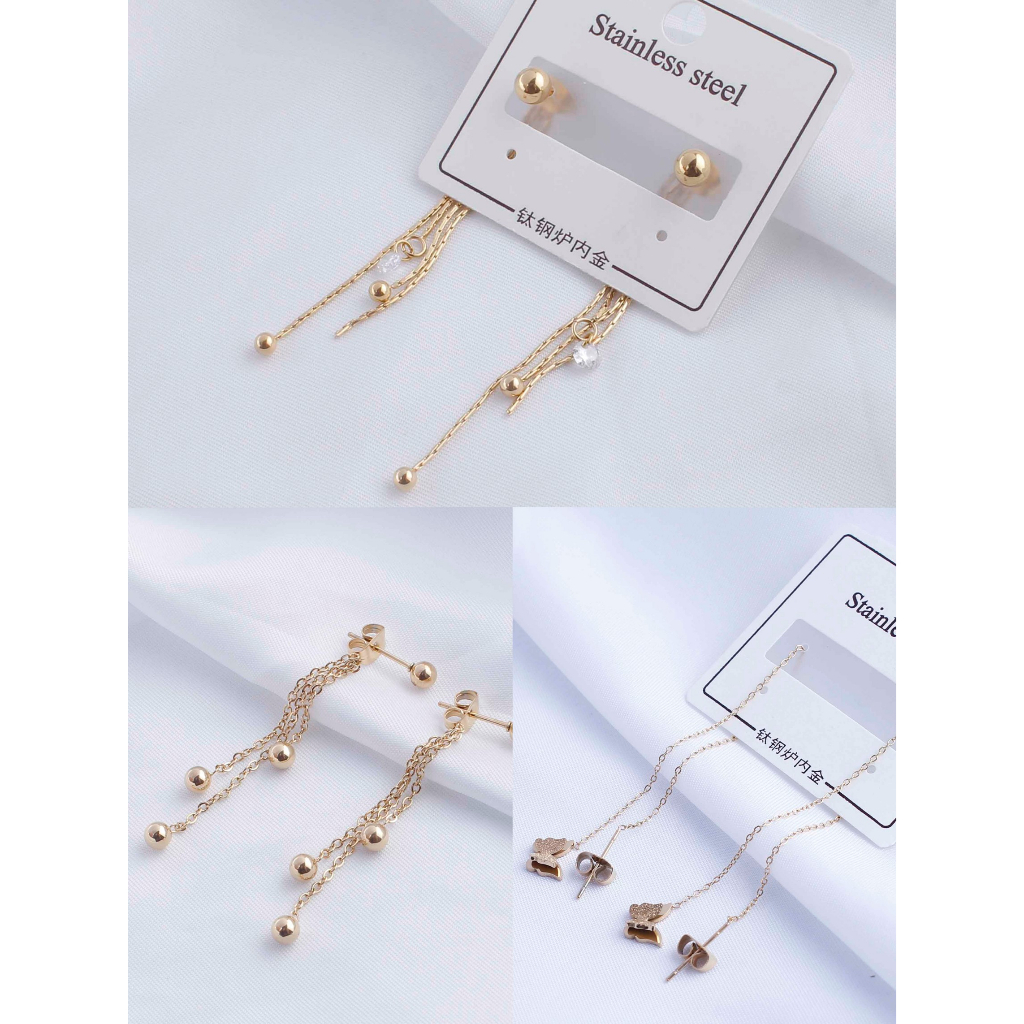 Anting Titanium Panjang Perhiasan Wanita Jewelry 8046/8180/8221