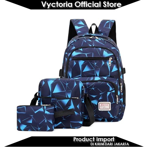 (COD) Vyctoria VOS1996 Tas Ransel Fashion Wanita Cantik 3in1 Import Promo JTF1996 1996