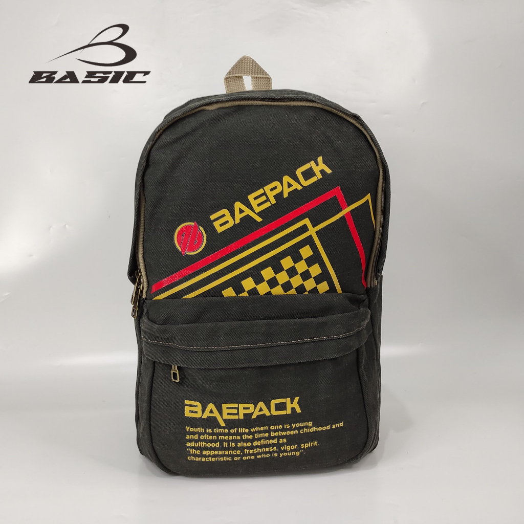 Baepack Tas Punggung Ransel Pria Kanvas  Seri Original Baepack