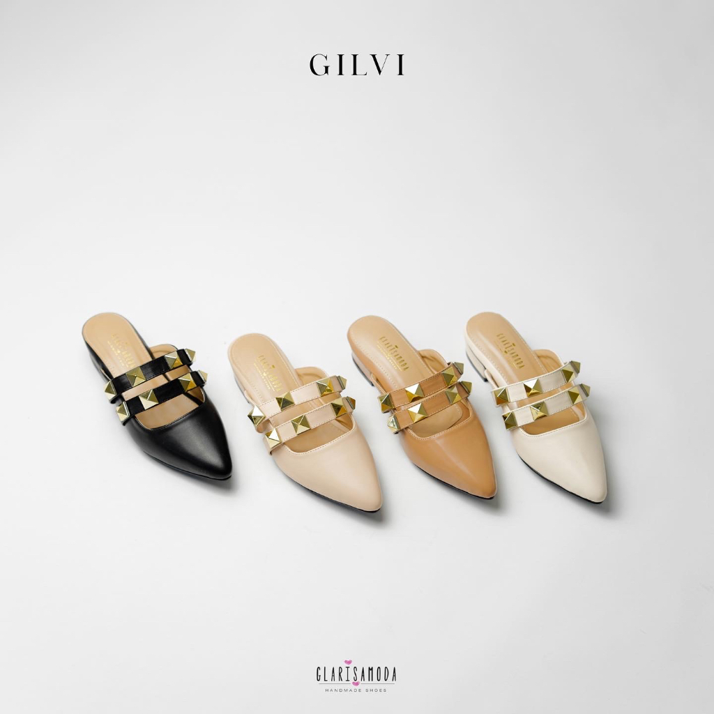 GLARISAMODA Gilvi heels 3cm / heels wanita / sepatu wanita mules nyaman empuk / heels spike