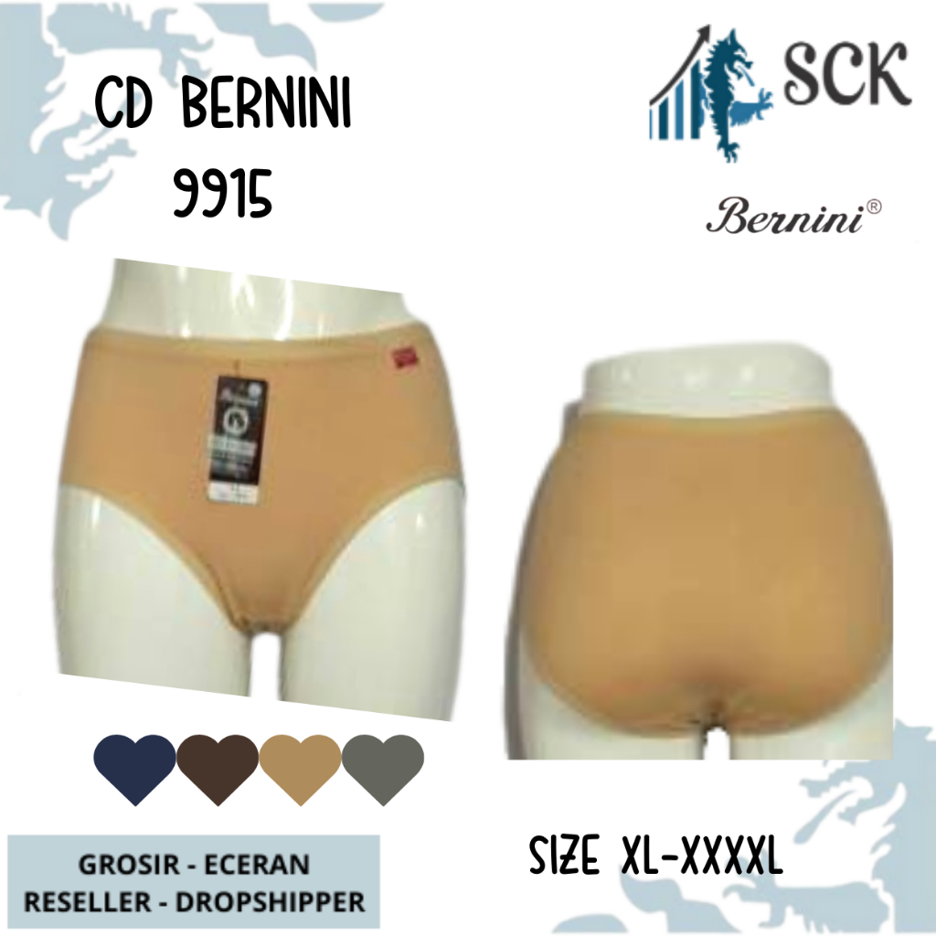 CD Wanita BERNINI 9915 Bahan Katun / Pakaian Dalam Wanita Seamless Halus Maxi - sckmenwear GROSIR