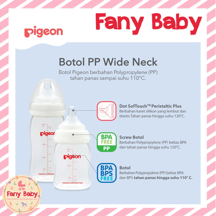 PIGEON BOTTLE PP WIDE NECK 160ML