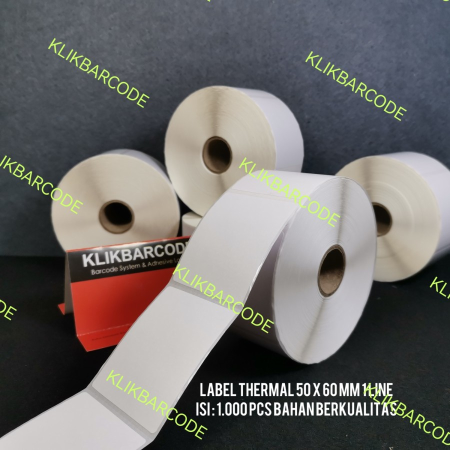 

ETIKET LABEL THERMAL 50x60 ISI 1000PCS STIKER BARCODE 50X60MM TOPCOAT - ISI 500