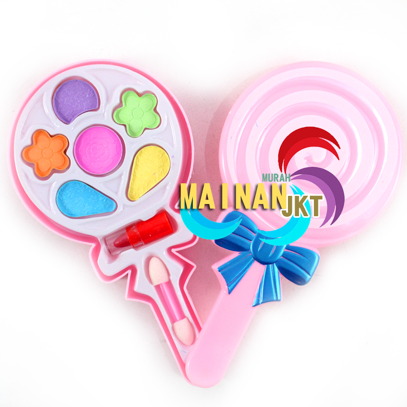 MAINANKEI MAINAN ANAK MURAH MAKEUP LOLIPOP HELLO KITTY 529-53 KOSMETIK SALON ANAK PEREMPUAN LIPSTIK