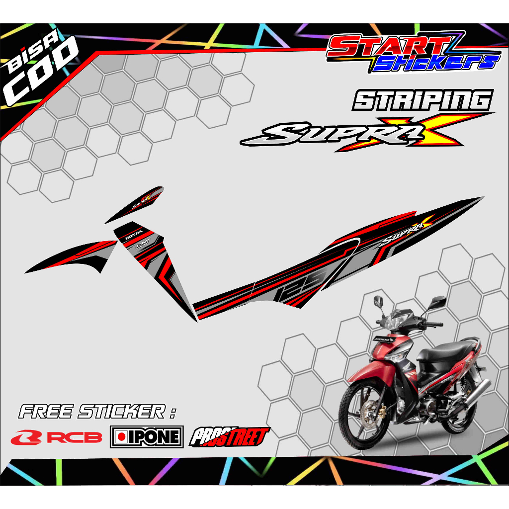 STRIPING SUPRA X 125  / STRIPING SUPRA 125 LAMA  / CWW / 2009 / 2015 / SKOTLITE