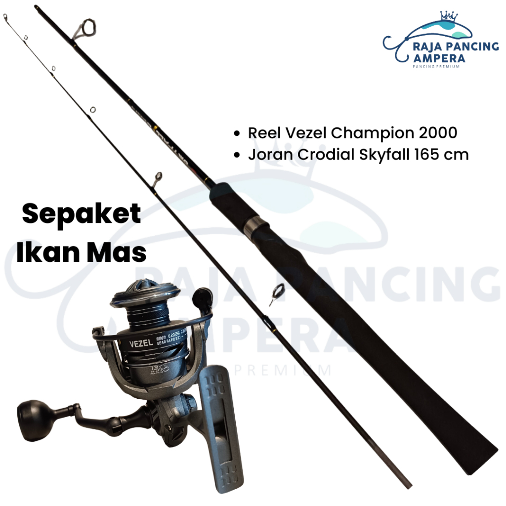 Sepaket Mancing Ikan Mas | Paket Satu Set Alat Pancing (Reel & Joran)