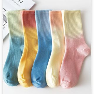 Women's Fashion Gradient Multicolor Socks 8014