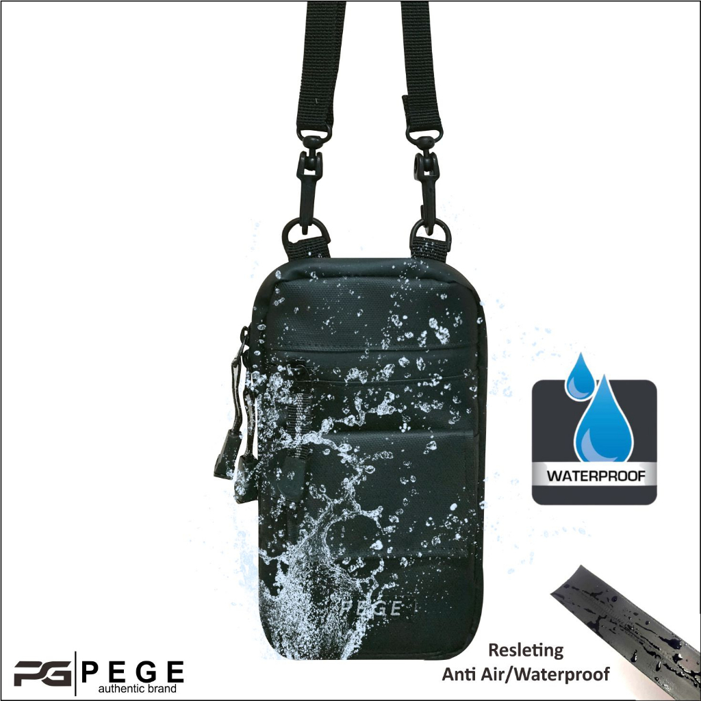 Slingpouch PEGE Hiro Untuk Tas HP Bahan BIMO Waterproof Anti Air - PG 8958