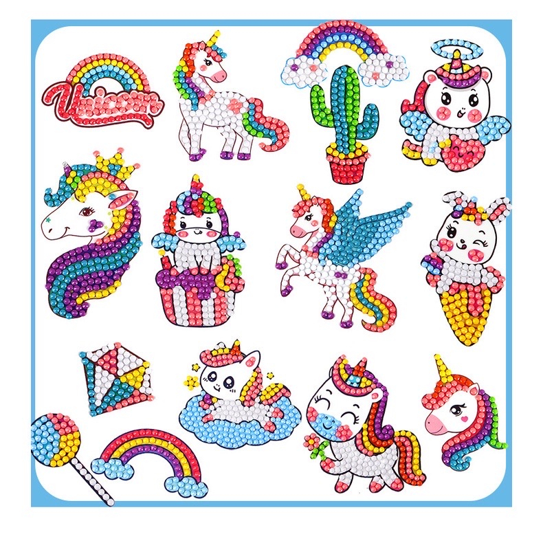 Sticker Diamond Painting/ Mainan Anak Sticker DIY Diamond Cutie Pop/ Stiker Edukasi/ Painting Sticker Korea