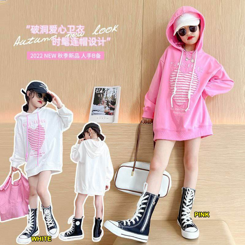 Dress Anak Perempuan Hoodie Casual Loves