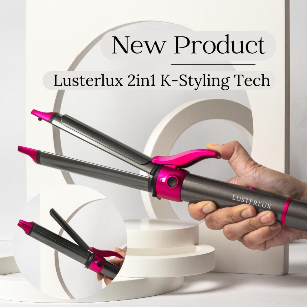 LUSTERLUX 2IN1 K-STYLING TECH, Catokan 2in1 untuk Lurus dan Keriting Diameter 28mm